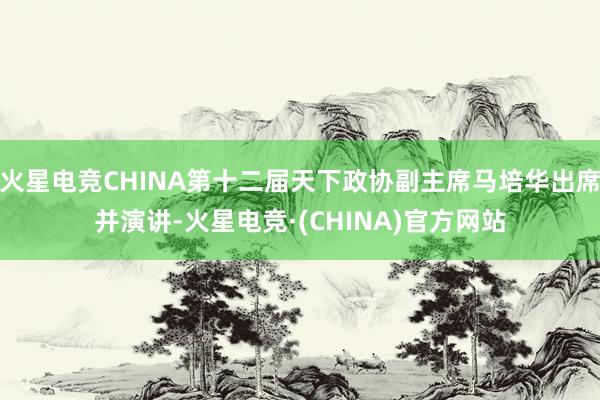 火星电竞CHINA第十二届天下政协副主席马培华出席并演讲-火星电竞·(CHINA)官方网站