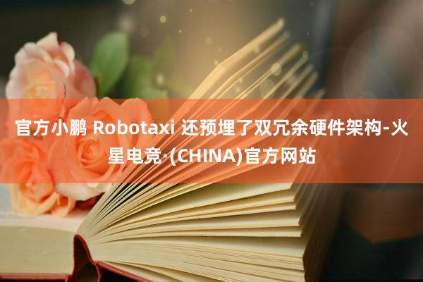 官方小鹏 Robotaxi 还预埋了双冗余硬件架构-火星电竞·(CHINA)官方网站